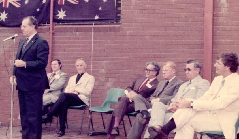 NSW Premier, Sir Eric Willis, opening the new Earlwood Credit Union office on 13 March, 1976