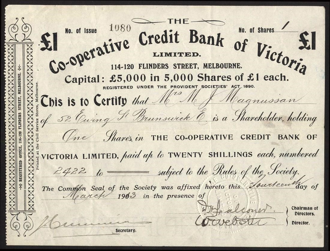 Our First Customer Owned Bank
