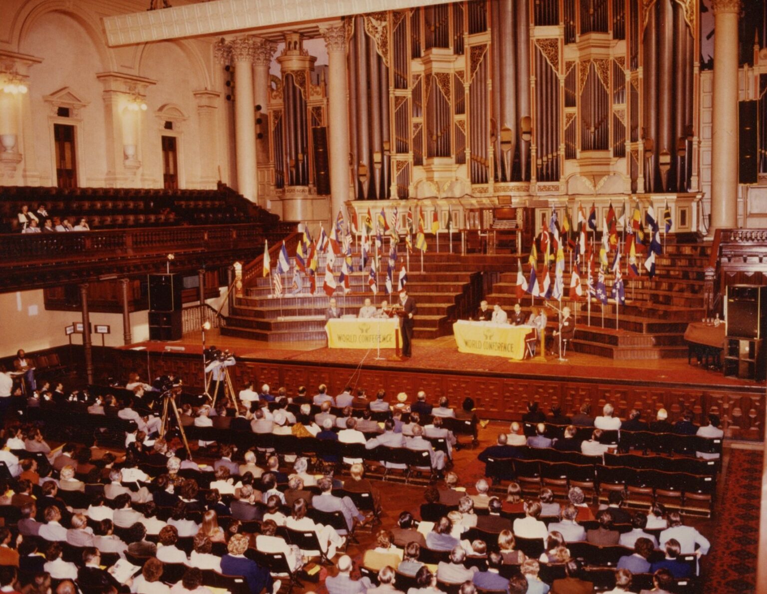 WOCCU gathering at Sydney's Town Hall in 1979
